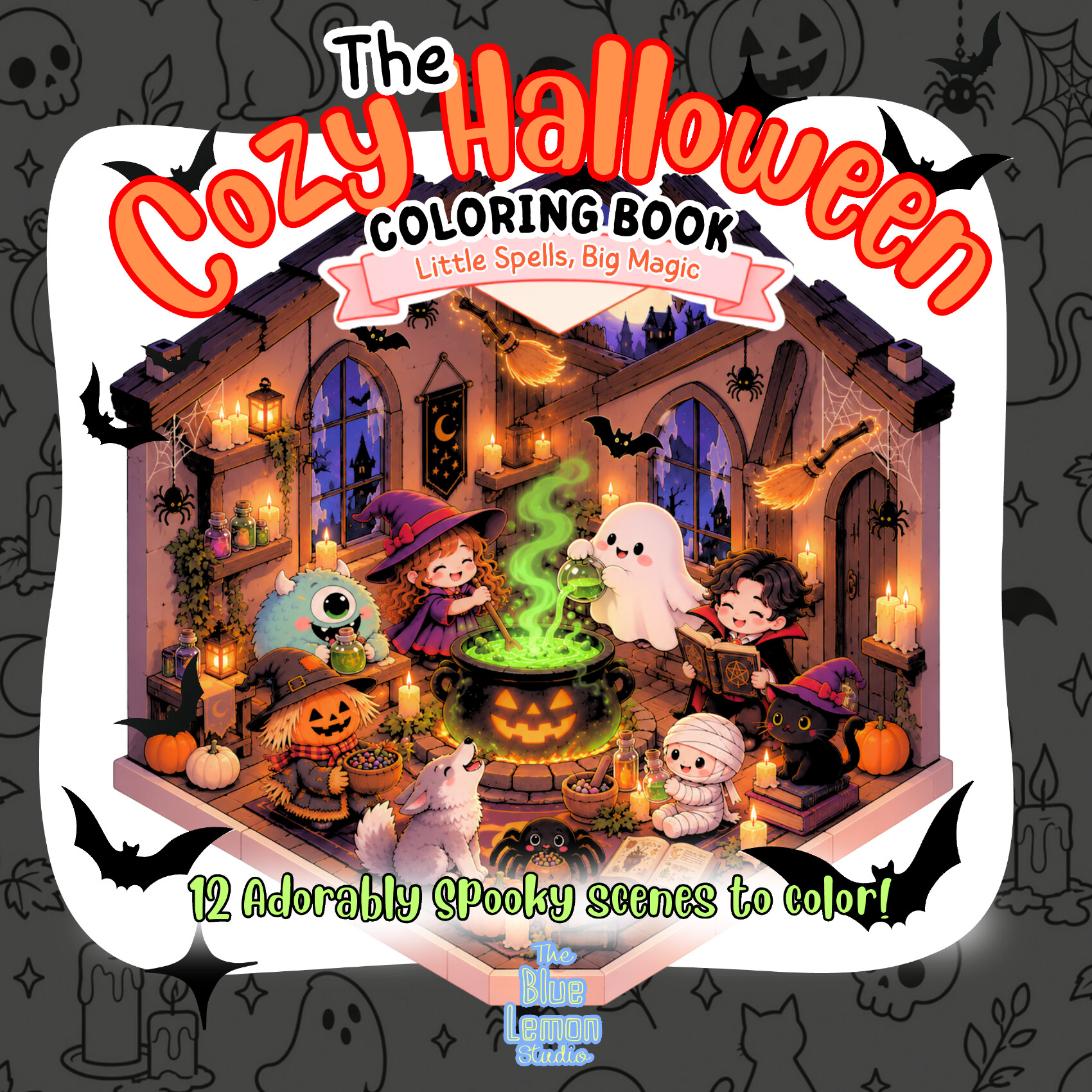 The Cozy Halloween Libro para Colorear cover