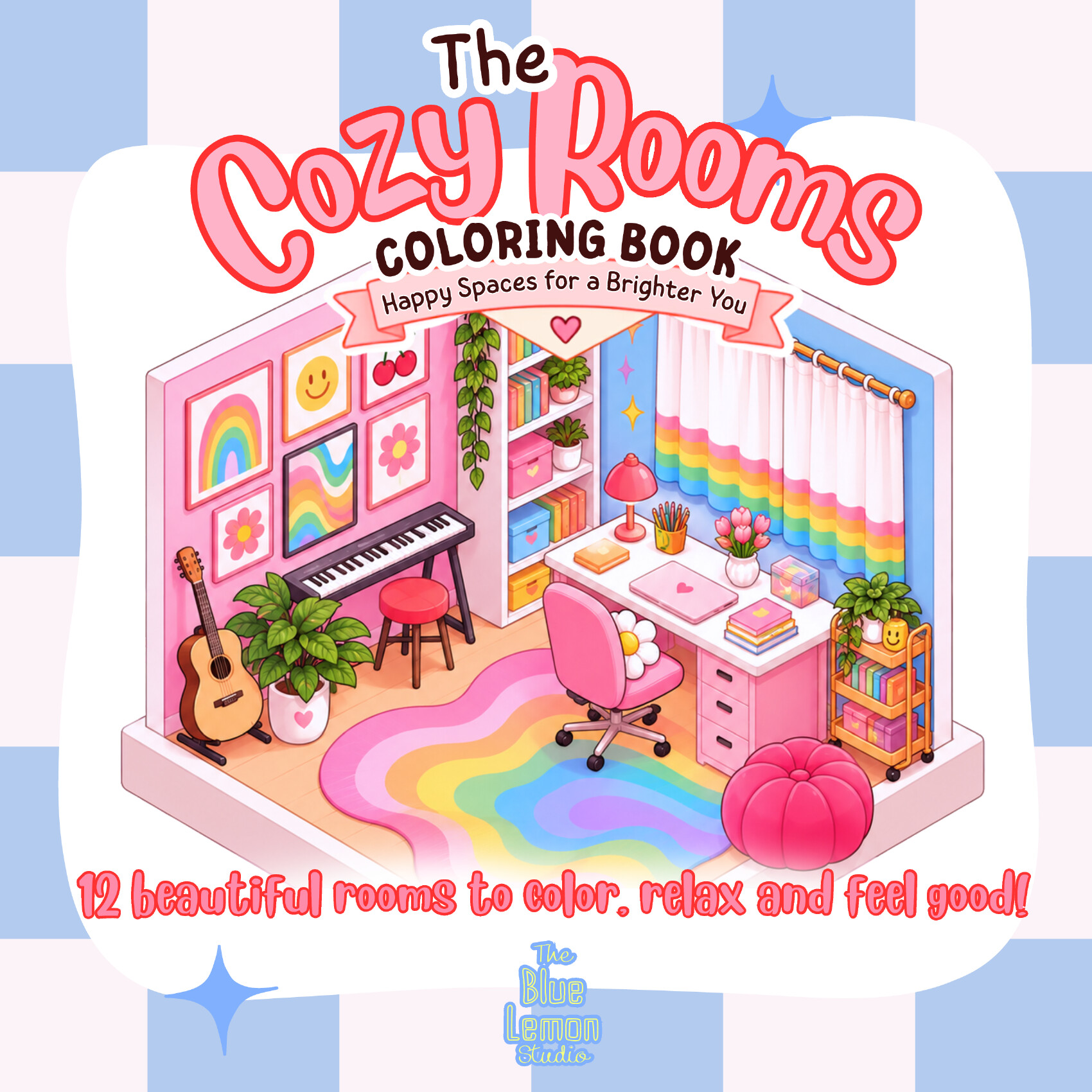 The Cozy Rooms Libro para Colorear cover