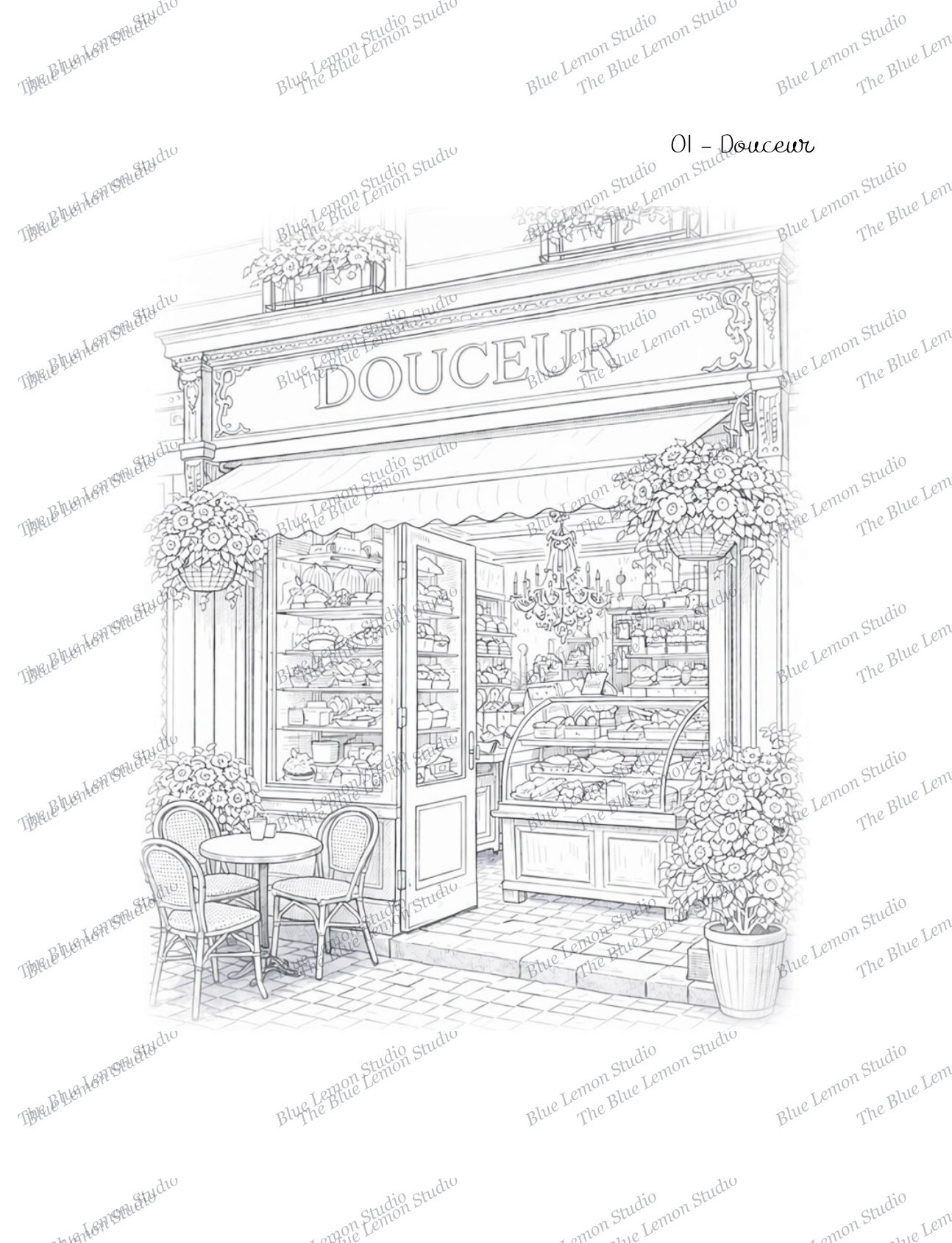 Parisian Patisseries Collection — coloring page