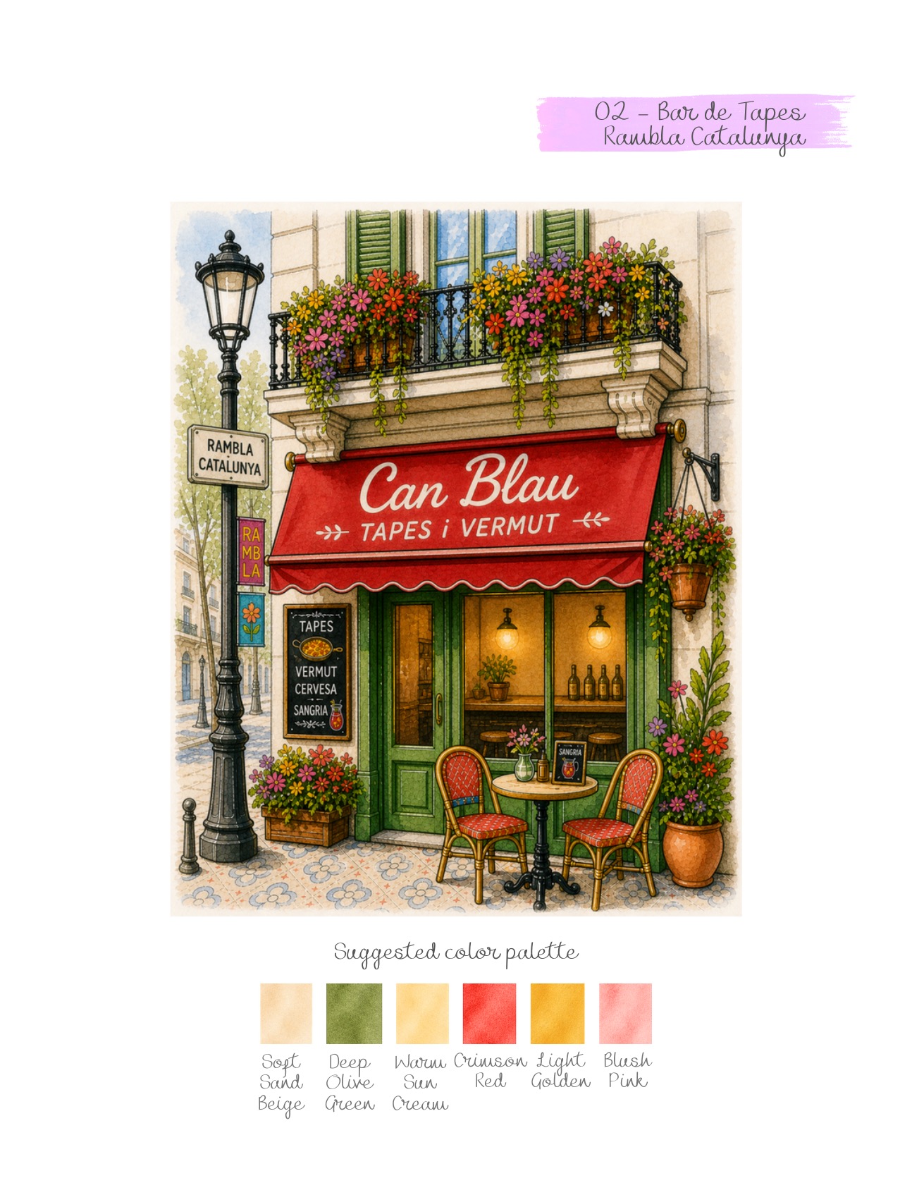 Colección Fachadas de Barcelona — Referencia de color