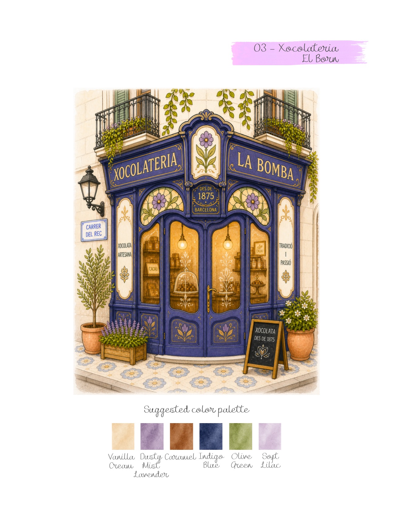 Colección Fachadas de Barcelona — Referencia de color