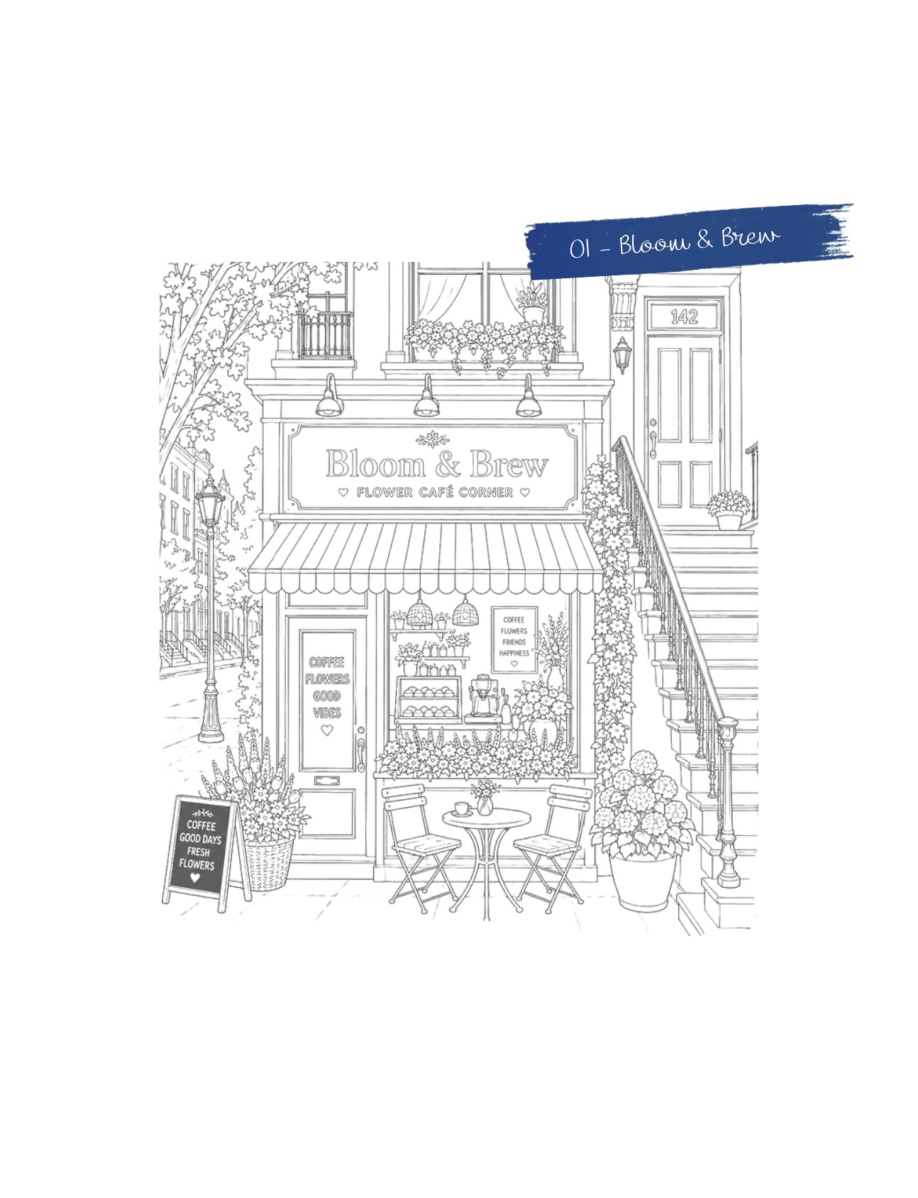 New York Little Shops Collection — Coloring page